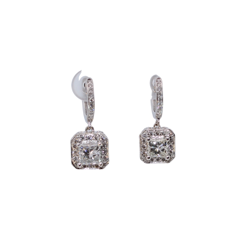 Estate Diamond Dangle Earrings